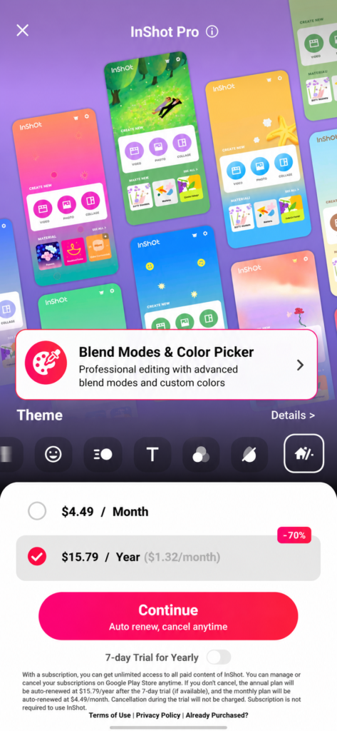 Inshot Blend Modes & Color Picker​
