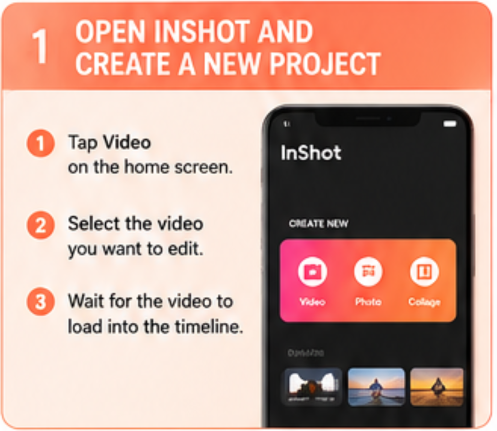 Step 1open your videos editing app